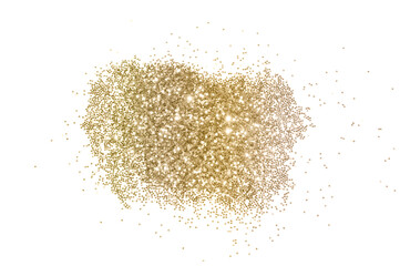 Gold glitter on white background for your design