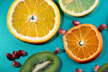 Fruits slices as a background