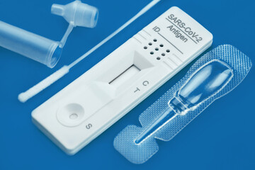 Covid 19  Rapid Antigen Test close up