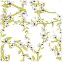 Flowers, great design for any purposes. Vector design template. Spring floral vector illustration. Summer garden texture.