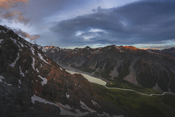 Fototapeta premium Sefton Bivvy, Aoraki Mt. Cook National park, New Zealand