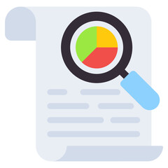 A flat design, icon of data analysis