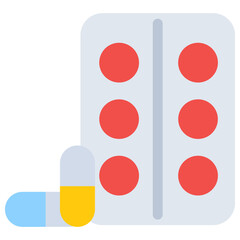 An icon design of pills strip, editable vector