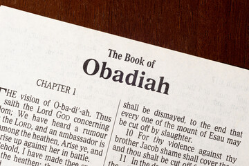 Title Page of  the Book of Obadiah