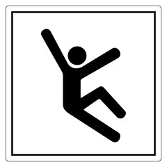 Climb Hazard Symbol Sign, Vector Illustration, Isolate On White Background Label .EPS10