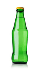 green soda water bottle