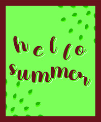 Summer KIWI banner greeting card postcard flyer 