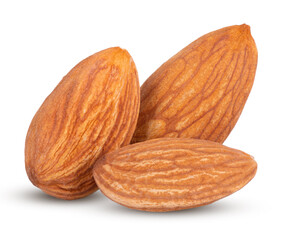 almonds nuts isolated on white background Clipping Path