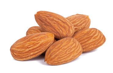 almonds nuts isolated on white background Clipping Path