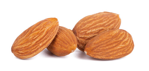 almonds nuts isolated on white background Clipping Path