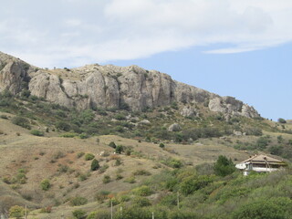 Naklejka premium The Karadag biostation is located in the village of Kurortnoye at the foot of the Kara-Dag mountain range.