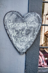 Heart-Shaped Shop Sign UK