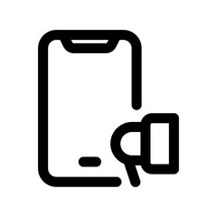 Smartphone and megaphone icon