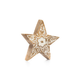 Christmas star isolated on a white background.