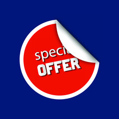 Round sticker with rounded edge Special offer