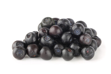 Pile of bilberry isolated on white