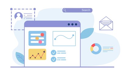 Building website project as programming homepage process Vector illustration concepts for website and mobile website development Abstract design work activity and web elements layout