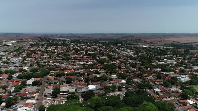 Top view from a Maring&aacute; city in Brazil.