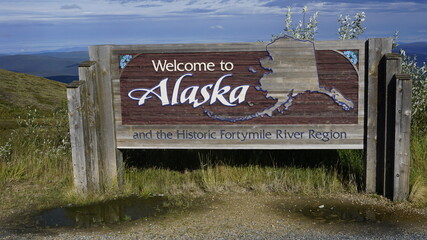 Welcome to Alaska sign