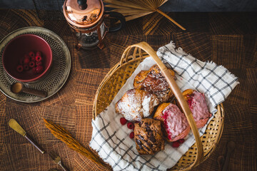 Fresh Bakery Selection of Gourmet Breakfast Pastries