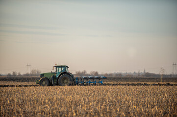 Fototapeta premium Preparing land for sowing