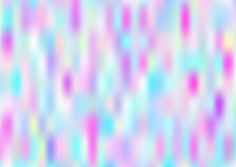 Holograph Dreamy Banner. Gradient Girlie Foil Holo Teal. Fluorescent