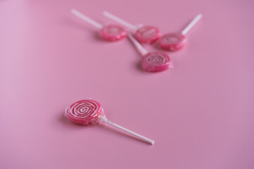 Swirly Pink Lollipops