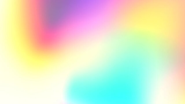 Colorful rainbow bright blurry abstract moving background. Pink purple teal blue yellow gradient