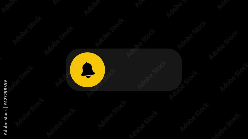 Poster notification bell bar icon 4k animation with green screen. abstract notification smooth animation ba