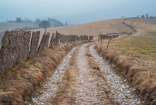 Sentiero in Lessinia , Veneto , Italia