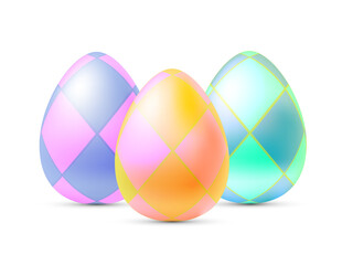 Easter eggs. Vector illustration isolated on white background.