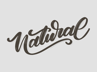 100 Natural Vector Lettering Stamp Illustration slogan calligraphy