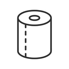 Paper towel flat icon. Pictogram for web. Line stroke. Isolated on white background. Vector eps10