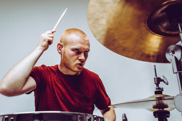 Portrait eines Schlagzeugers