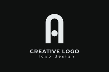 Abstract Initial Letter A Logo. Flat Vector Logo Design Template Element.