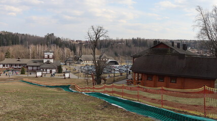 famous rural resort in Belarus with buildings