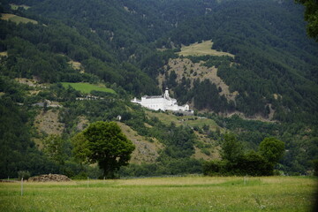 Abtei Marienberg in den Bergen im Vinschgau in Südtirol, Italien.