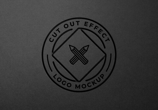 Cut Out Effect Logo Mockup