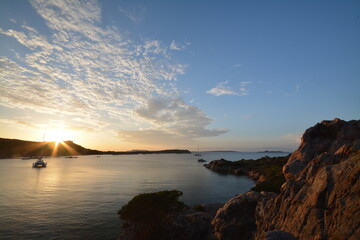 Tramonto sulle isole dell'Arcipelago di La Maddalena