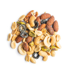 Mix of salted nuts.
