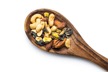 Mix of salted nuts.