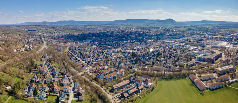 Kirchheim Teck as a famous Swabian Town in Baden W&uuml;rttemberg from Top