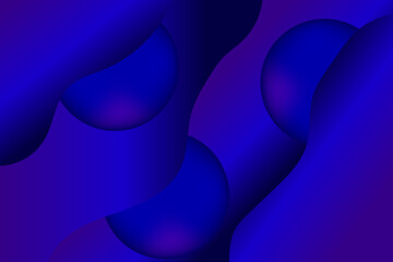 abstract background with waves and balls Gradient black blue purple