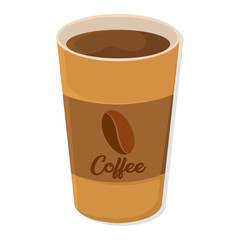 Isolated recyclable carton coffee cup - Vector illustration