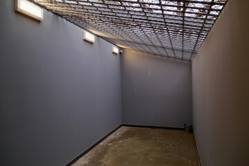 typical modern prison or detention facility. Illustrative universal background for crime and news.