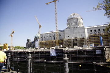 Baustelle beim Wiederaufbau des Berliner Stadtschlossses