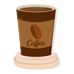 Isolated recyclable carton coffee cup - Vector illustration