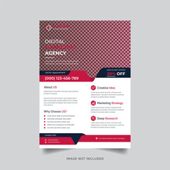Modern Digital Business Marketing Agency Social Media Square Flyer Template Editable web Banner Post Promotion Stories Premium Vector