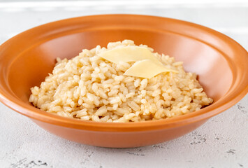 Portion of risotto