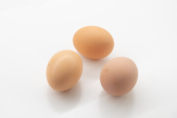 eggs on white background